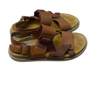 KEEN Women's Lana Z Strap Open Toe Leather Sandal US Size 9 Camel Brown